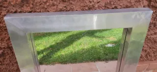 Espejo Marco Metal Plata