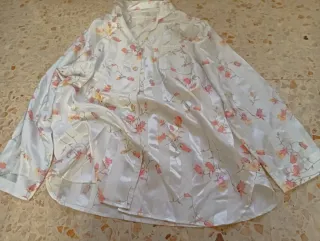 Pijama Satén Raso Flores Talla L