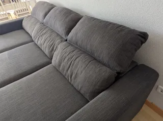 Sofá Ikea 3 plazas con chaiselongue gris