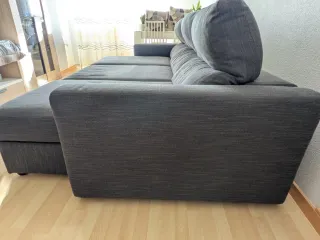 Sofá Ikea 3 plazas con chaiselongue gris