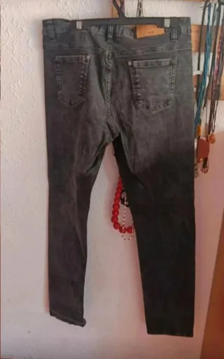 Pantalón tejano mujer gris
