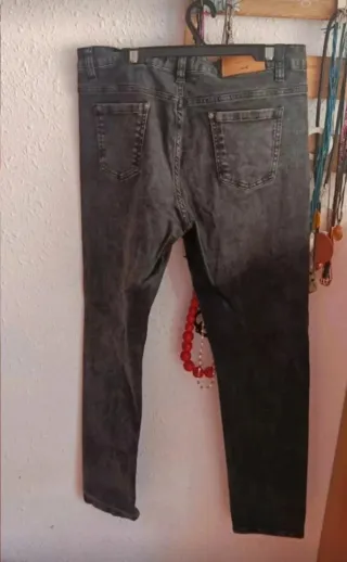 Pantalón tejano mujer gris