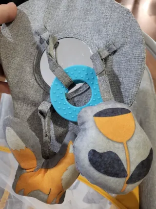 Hamaca/Silla Bebé Gris y Mostaza