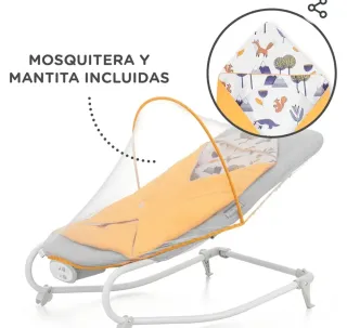 Hamaca/Silla Bebé Gris y Mostaza