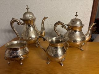 Juego de té y café de Alpaca Plateado