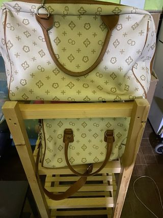 Juego de bolsos mujer beige y marrón