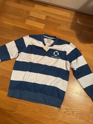 Sudadera Moonday Rayas Azul y Blanco