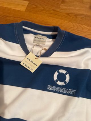 Sudadera Moonday Rayas Azul y Blanco