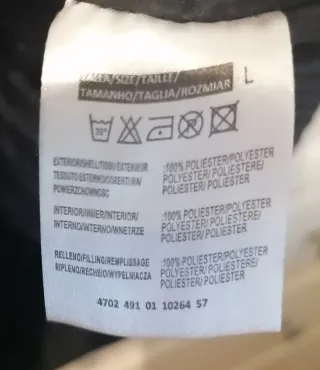 Cazadora acolchada negra Inside