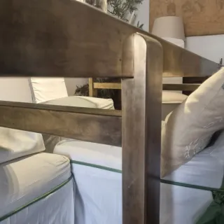 Mesa Comedor Extensible Cristal y Metal