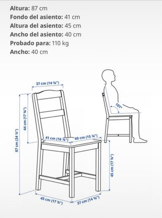 Sillas de madera Ikea (2 unidades)