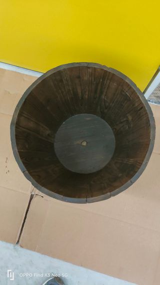 Barril de madera restaurado - Maceta