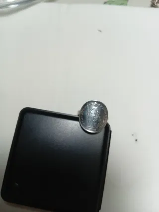 Sortija Plata Moneda Helvetia 1 Franco