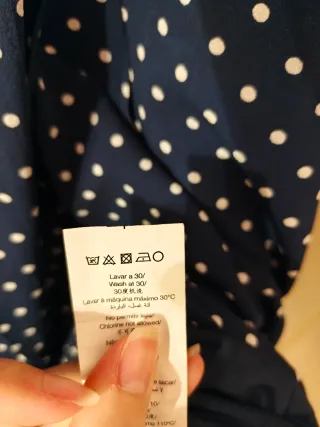 Vestido lunares Amichi azul y blanco Talla M