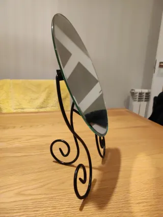 Espejo de tocador con soporte