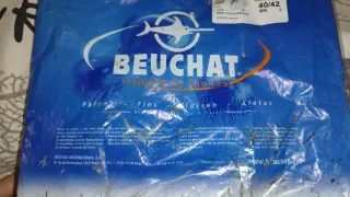 Aletas de piscina azules