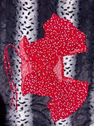 Top Rojo Corazones Ajustable