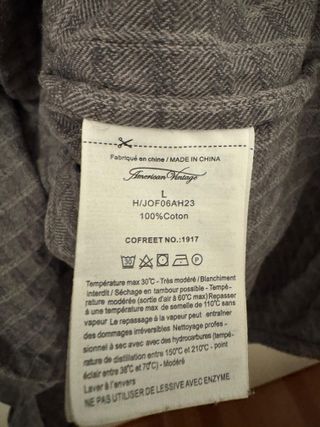 Camisa American Vintage Algodón T.L