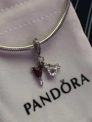 Charm Pandora Piruleta y Donut Mickey y Minnie