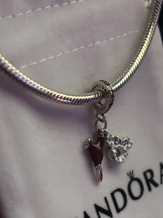 Charm Pandora Piruleta y Donut Mickey y Minnie