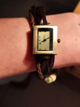 Reloj mujer cuero y acero inoxidable