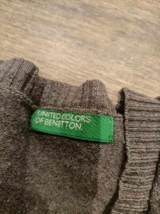 2 Chaquetas de punto Benetton gris y verde