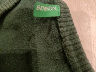 2 Chaquetas de punto Benetton gris y verde