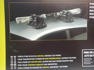 Portaesquís magnéticos para 2 pares de esquís