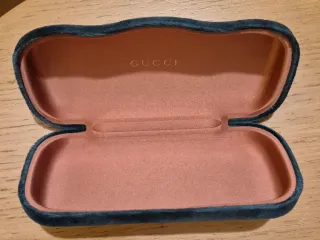 Custodia occhiali Gucci velluto blu originale