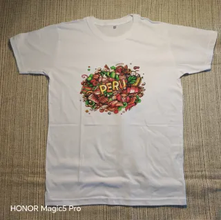 Camiseta Blanca Perú Talla M