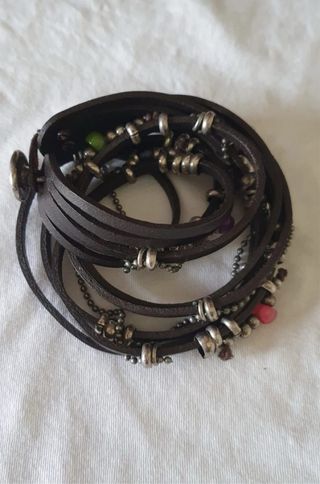 Pulsera UNO de 50 cuero marrón