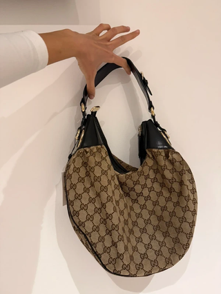 Bolso Gucci Hobo Vintage Marrón y Negro