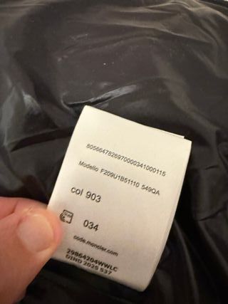 Moncler Piumino Levitha Tg 2 Nero