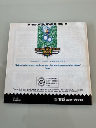 Sonic the Hedgehog Sega Mega CD Mega Drive Jap