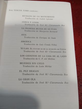 3 libros Pearl S Buck