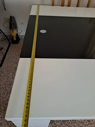 Mesa de comedor moderna cristal y madera