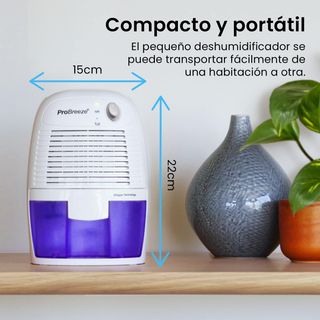 Deumidificatore Pro Breeze PB-02 RICONDITIONATO con minimi segni, Mini Deumidificatore Pro Breeze 500ml Elettrico con Tecnologia Peltier, Silenzioso, Spegnimento Automatico, Portatile con Serbatoio