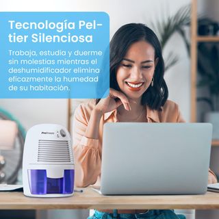 Deumidificatore Pro Breeze PB-02 RICONDITIONATO con minimi segni, Mini Deumidificatore Pro Breeze 500ml Elettrico con Tecnologia Peltier, Silenzioso, Spegnimento Automatico, Portatile con Serbatoio