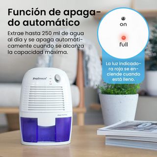 Deumidificatore Pro Breeze PB-02 RICONDITIONATO con minimi segni, Mini Deumidificatore Pro Breeze 500ml Elettrico con Tecnologia Peltier, Silenzioso, Spegnimento Automatico, Portatile con Serbatoio