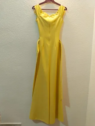 Vestido amarillo floral S