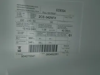 Nevera combi plateada