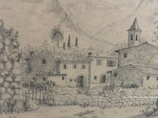 Cuadro paisaje rural A. Pericas