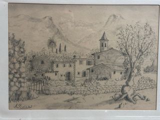 Cuadro paisaje rural A. Pericas