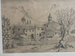 Cuadro paisaje rural A. Pericas