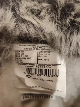 Botas Nieve Niña SH500 X-Warm Azul Quechua