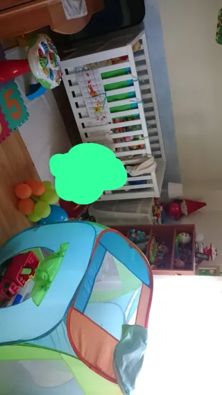 Cuna convertible en cama infantil