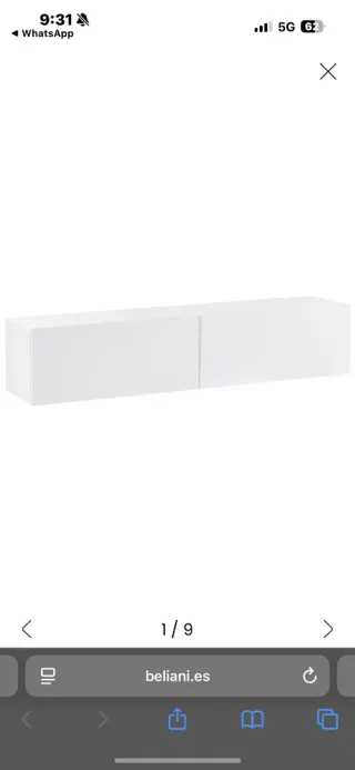 Mueble de salón blanco flotante