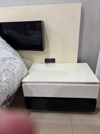 Dormitorio (completo sin canapé), blanco y negro