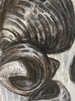 Cuadro con marco dorado y plateado