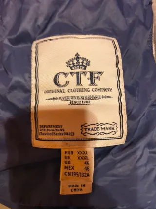 Anorak azul y gris hombre